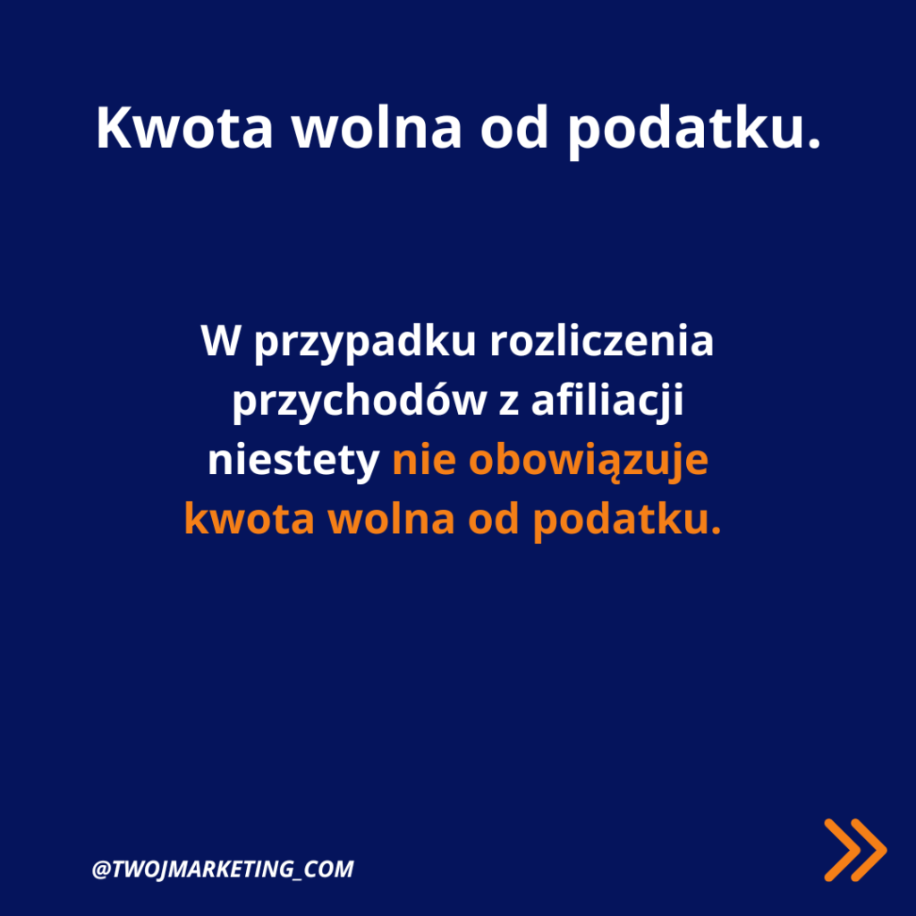 Podatek z afiliacji a kwota wolna od podatku